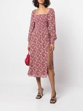 Reformation Cello Dress in Flower Girl